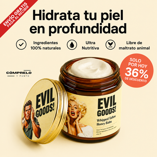 Bálsamo de sebo todo en uno: combate el acné, suaviza las arrugas y mantiene la piel suave todo el día.