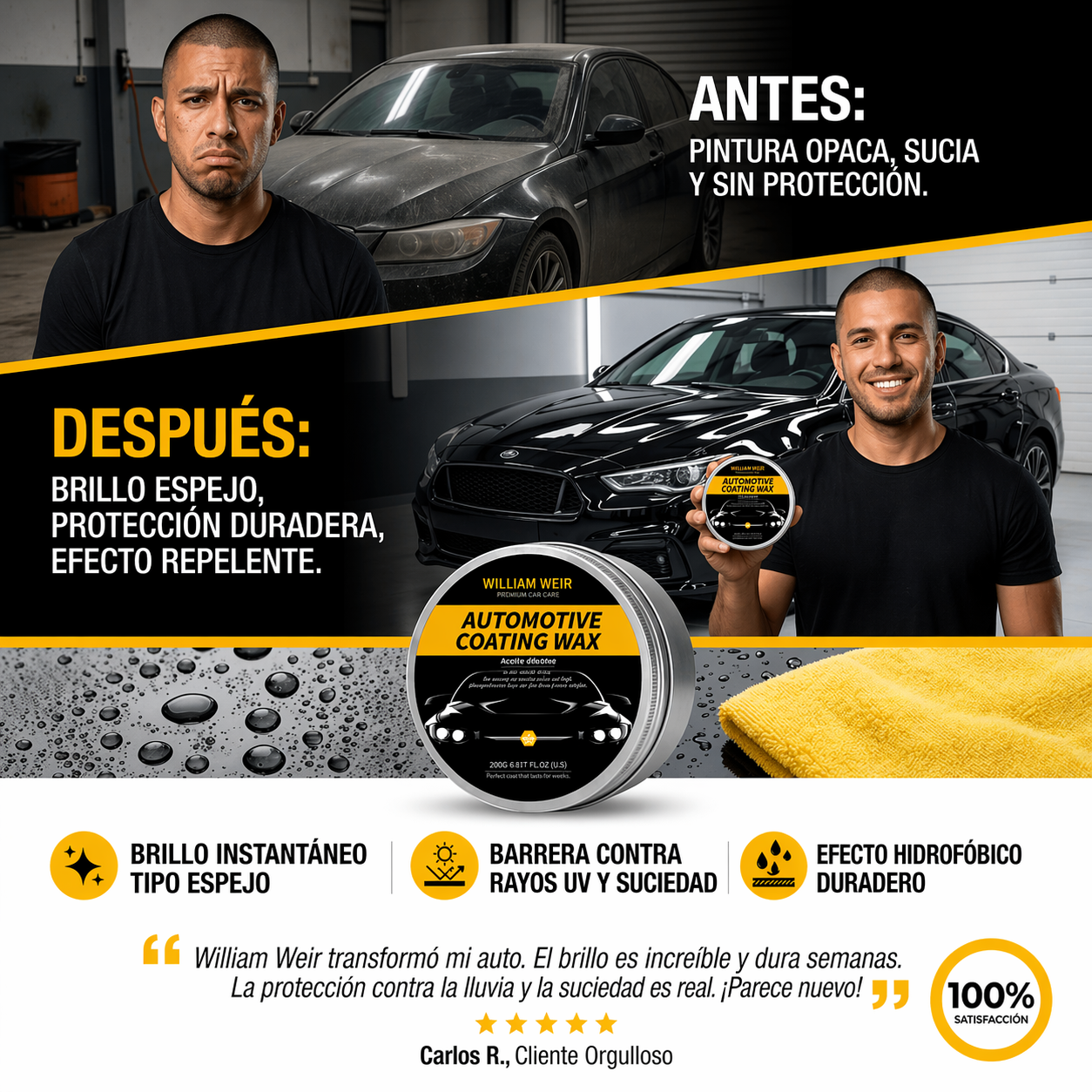 William Weir Cera Automotriz Brillo Pro