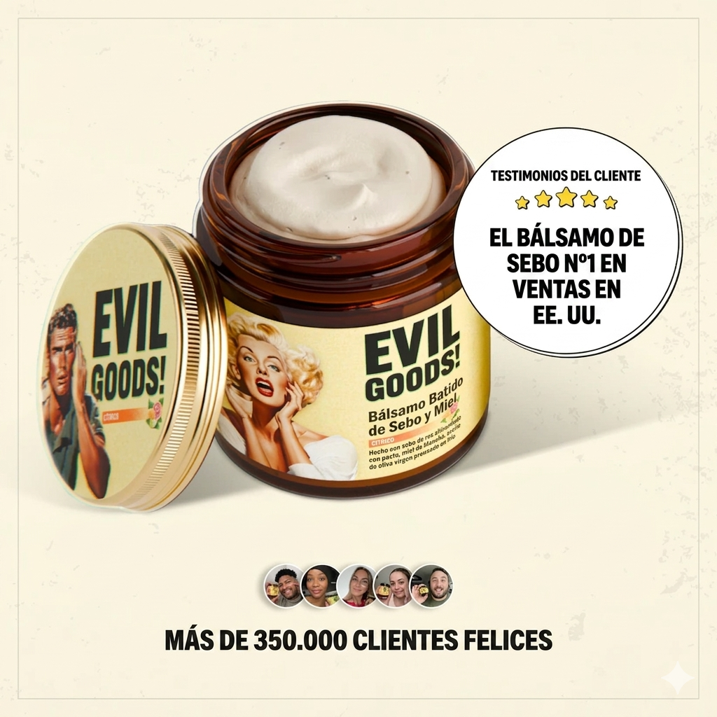 Bálsamo de sebo todo en uno: combate el acné, suaviza las arrugas y mantiene la piel suave todo el día.