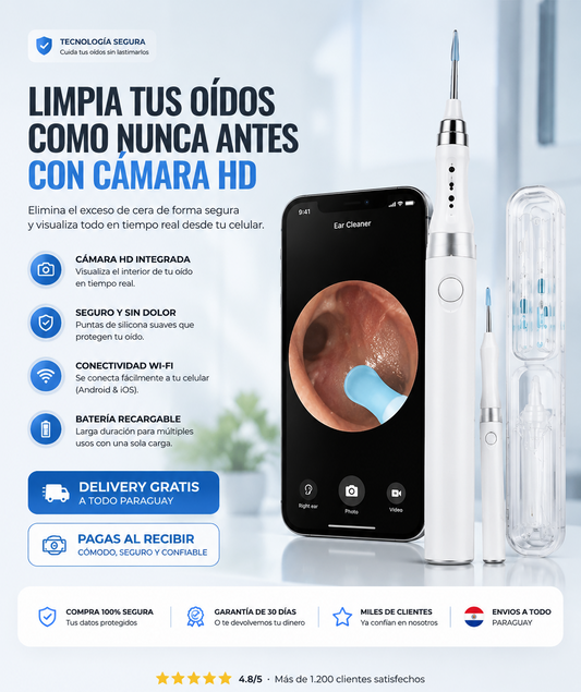 LIMPIADOR DE OIDOS CON CAMARA HD